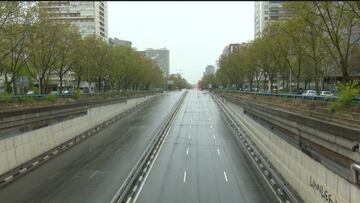 El imponente silencio en las calles de Madrid en hora punta