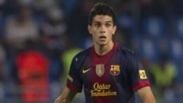Marc Bartra, el central de la cantera del Barcelona, volverá a ser titular hoy en la Champions.