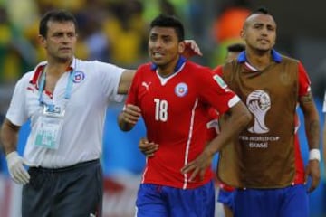 El llanto de Gonzalo Jara tras la eliminación de Chile en el Mundial.