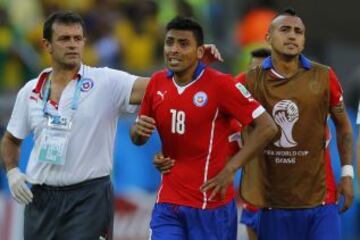 El llanto de Gonzalo Jara tras la eliminación de Chile en el Mundial.