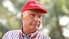 Three-time Formula 1 champion and Mercedes F1 non-executive chairman Niki Lauda looks on in the paddock ahead of the Formula One Bahrain Grand Prix at the Sakhir circuit in the desert south of the Bahrain&#039;s capital, Manama, on April 14, 2017. / AFP PHOTO / ANDREJ ISAKOVIC