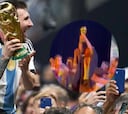 Recrean el momento en que Messi levanta la Copa del Mundo en Qatar en una obra escolar