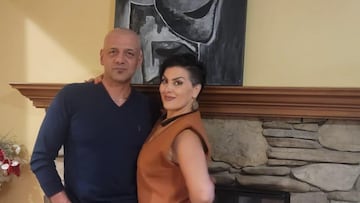 El kayakista Hadi Manafi y su mujer