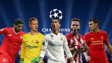 Banega, Ter Stegen, Cristiano, Saúl y Milner.