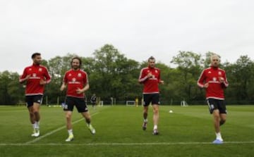 Hal Robson Kanu, Joe Allen, Gareth Bale & Aaron Ramsey.