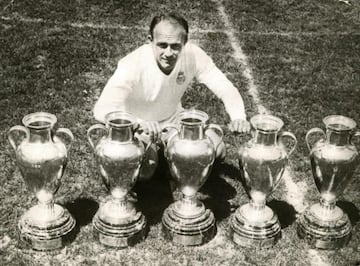 Una de las más grandes leyendas del Real Madrid y líder de aquel equipo de las 5 copas europeas de manera consecutiva. 