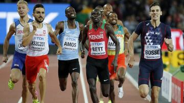 El francés Bosse imponiéndose en los 800 metros del Mundial de Londres.