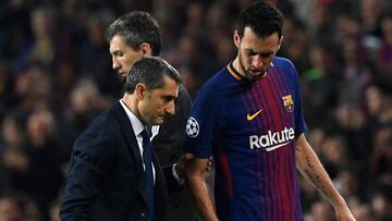 Parte médico oficial de Busquets: contusión con herida