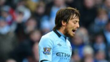 El futbolista español, durante el pasado derbi ante el United.