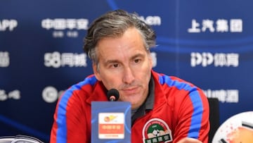 Javier Pereira, durante una rueda de prensa en China.