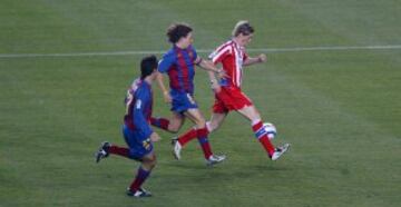 Torres marcó su primer gol en Camp Nou en la temporada 2004/05.