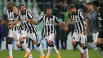 Tévez y Llorente golearon a la Fiore; el Lazio impide el alirón