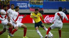 Falcao le ha marcado tres goles a Per&uacute; con la camiseta de Colombia: 2 por Eliminatoria y 1 en amistoso.