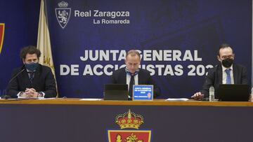 Christian Lapetra preside la última Junta General de Accionistas del Real Zaragoza, celebrada el pasado 22 de diciembre.