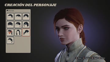 El editor de personajes nos permite crear uno personalizado, aunque las opciones disponibles son limitadas