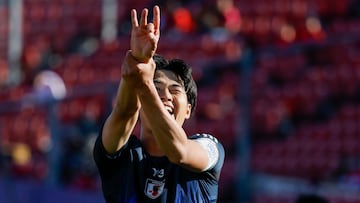 Futbol, Japon vs Egipto.
Mundial sub 20, Chile 2025.
El jugador de Japon Ichihara Rion celebra tras marcar un gol contra Egipto durante un partido del grupo A del mundial sub 20 disputado en el estadio Nacional de Santiago, Chile.
27/09/2025
Andres Pina/Photosport
Football, Japan vs Egypt.
U-20 World Cup Championship.
Japan’s player Ichihara Rion celebrates after scoring against Egypt during a Group A match of the U-20 World Cup at the Nacional stadium in Santiago, Chile.
27/09/2025
Andres Pina/Photosport