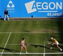 Muguruza y Suárez, en la final de dobles de Birmingham