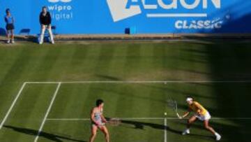 Muguruza y Suárez, en acción.