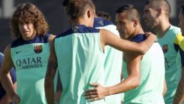 El entrenamiento del Barcelona