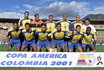 Formación de Colombia en la final frente a México en la Copa América.