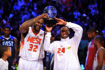 All Star 2009. Shaquille O'Neal y Kobe Bryant.