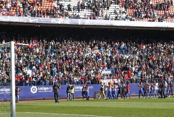 El Calderón apoyó al Atlético ante el Barcelona.