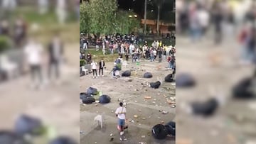 Un gran grupo de ciudadanos se enfrentaron violentamente tras el resultado del partido.