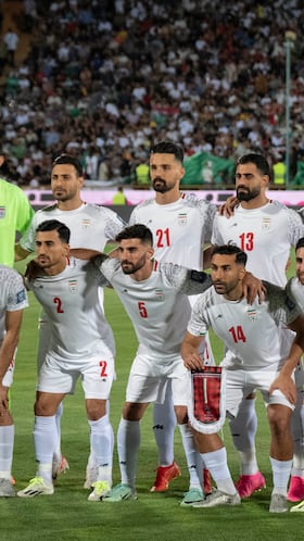 Iran's national soccer team is preparing before the FIFA World Cup 26 AFC qualifying round two group E soccer match against Uzbekistan, at the Azadi (freedom) stadium in Tehran, Iran, on June 11, 2024. (Photo by Morteza Nikoubazl/NurPhoto via Getty Images)