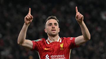 Diogo Jota celebra un gol