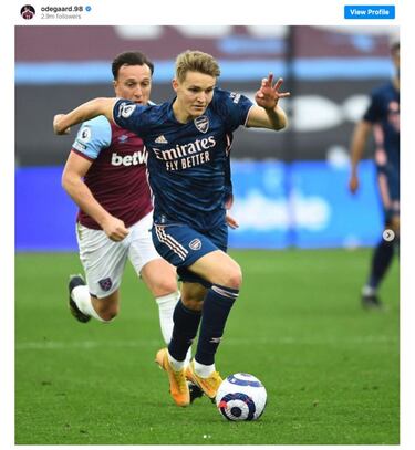 Real Madrid's Martin Odegaard 'feeling at home' with Arsenal