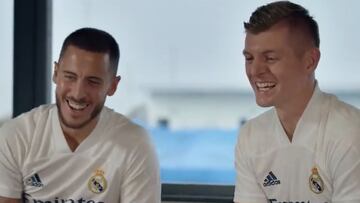 Hazard, Kroos, Courtois y Asensio sorprenden a dos fans que no pudieron volar a Madrid por la pandemia