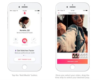 Los Tinder Loops ya en España, liga con un mini-vídeo en el perfil