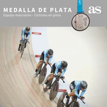 El equipo masculino en ciclismo de pista sumó una nueva medalla de plata para Colombia.