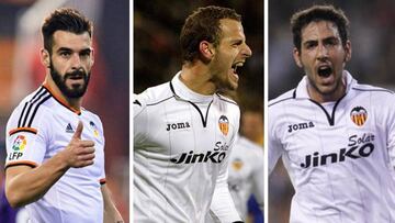 Negredo, Soldado y Parejo.