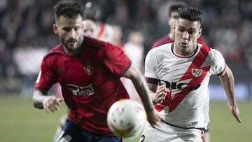 Rayo Vallecano perdió 0-3 ante Osasuna por la fecha 24 de La Liga en el estadio de Vallecas. Falcao jugó todo el partido pero no evitó la derrota.