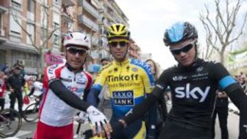 EN CATALUÑA. Este año coincidieron en la Volta en marzo Purito, Contador y Froome.
