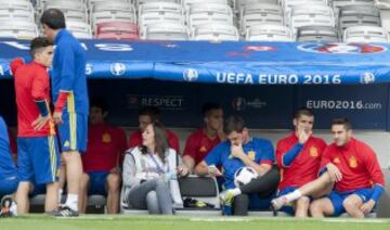 Último entrenamiento de España antes de su debut en la Eurocopa