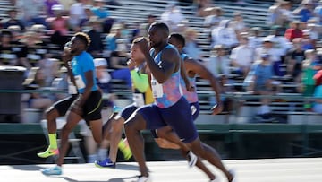 Justin Gatlin se impuso en la final de 100 metros. 