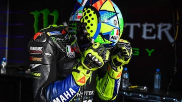 Rossi durante en gran premio de la temporada 2019.