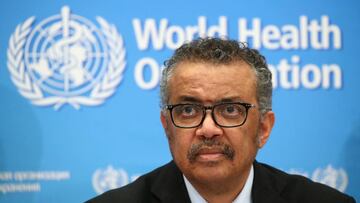 FILE PHOTO: Director-General of the WHO Tedros Adhanom Ghebreyesus, attends a news conference on the coronavirus (COVID-2019) in Geneva, Switzerland February 24, 2020. REUTERS/Denis Balibouse/File Photo