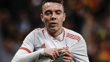 Aspas, jugador del Celta, con la Selección.