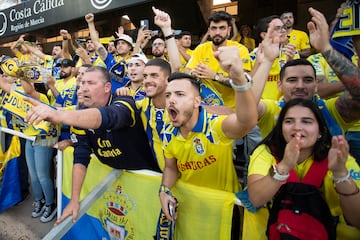 La afición de Las Palmas disfrutó de lo lindo en Cartagena. 