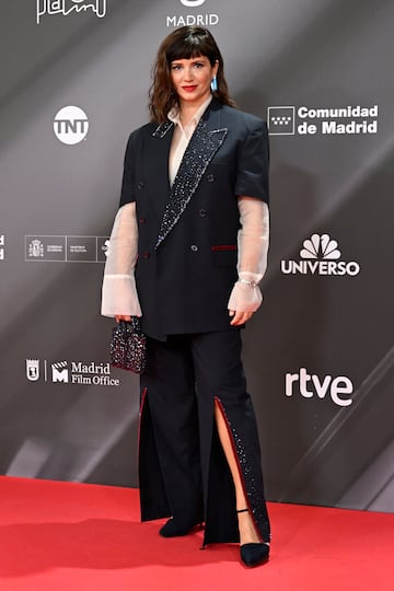 Griselda Siciliani posa en la alfombra roja.