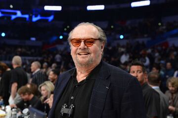 La característica sonrisa de Jack Nicholson en el NBA All-Star Game 2018.