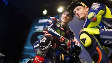 Maverick Viñales y Valentino Rossi, pilotos del Movistar Yamaha.