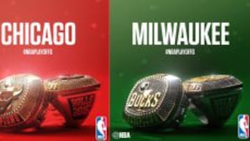 Los anillos con los nombres de Chicago y Milwaukee.