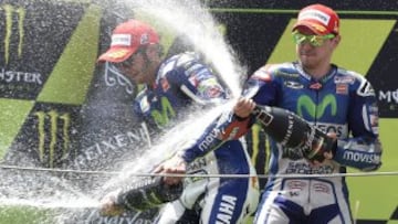 Jorge Lorenzo y Valentino Rossi, expilotos de Yamaha en MotoGP.