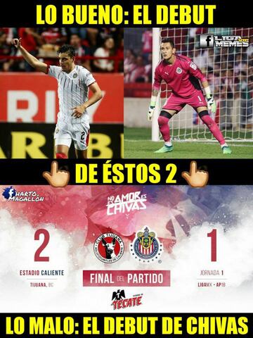 Los memes de la derrota de Chivas ante Xolos de Tijuana