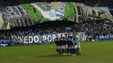 El Tartiere volverá a vestirse de fiesta para albergar el derbi, como ya hizo el año pasado.