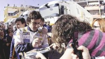 <b>ARROPADO. </b>Para Fernando Alonso, el apoyo de la afición española supone un acicate y por eso promete que hará cuanto esté en su mano para lograr un buen resultado.